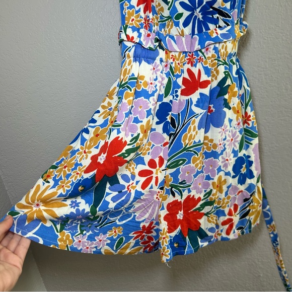 Sugarlips Floral Multicolor Ojai Honey Surplice Romper women’s small boho summer - Picture 5 of 10